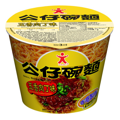 公仔碗麵 五香肉丁味 116G