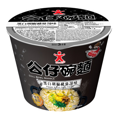 公仔碗麵 黑白胡椒豬骨湯味 115G